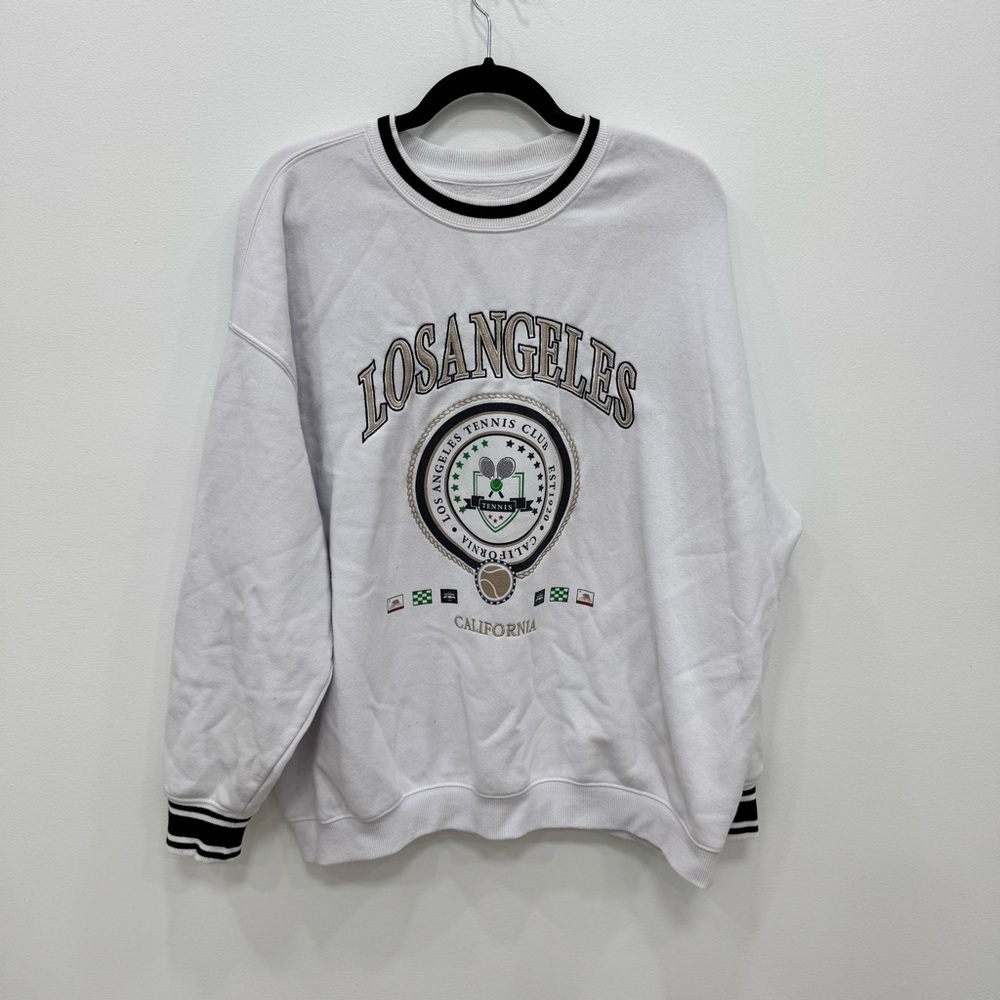 Vintage Style Los Angeles Sweatshirt Crewneck Lazy Sunday soft comfortable Sz XL